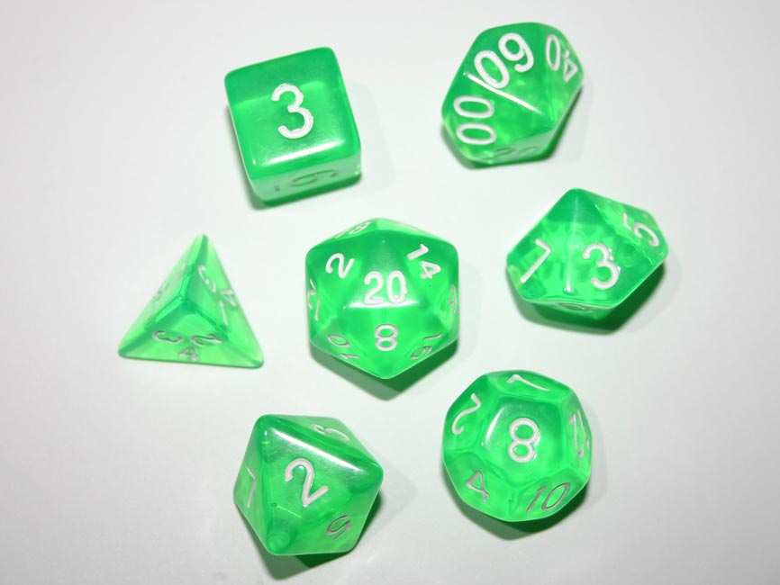 Gem Light Green Polydice Set